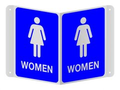 3D Restroom Projecting Sign  women