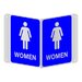 3D Restroom Projecting Sign  women